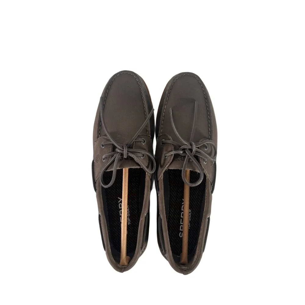 Sperry Men's Leeward‎ 2-Eye Houndstooth Boat Shoes Blue 11.5 wide